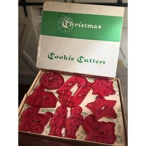 Vintage Plastic Christmas Cookie Cutters Complete Educational Products Company